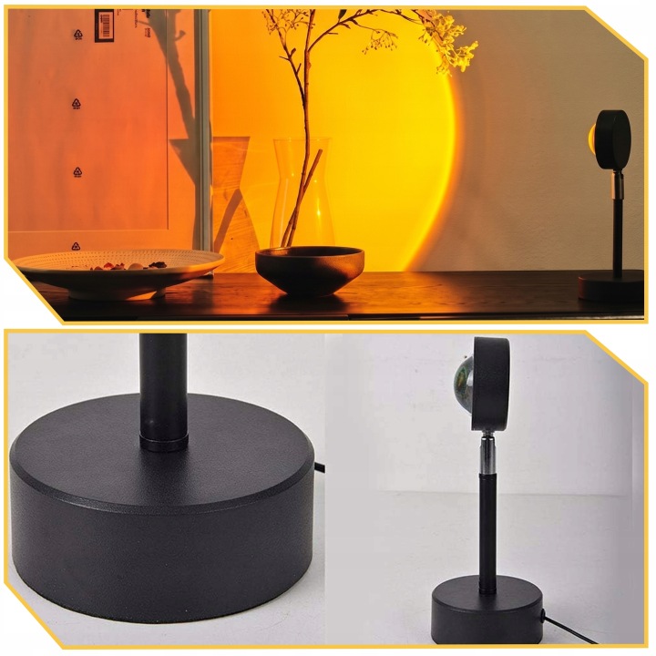 LAMPKA SUNSET LED nocna do sypialni salonu pokoju ZACHÓD SŁOŃCA RGB PREZENT Bohater / Bajka brak